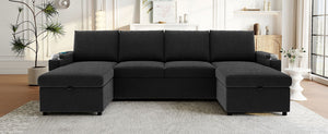 English Elm Swivel Barrel Accent Chair Chenille Tufted Round Club Seat for Living Room Lounge Black N719S002190B