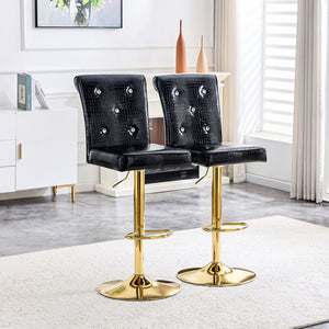 English Elm 4-pack Pu High-back Dining Chairs with Powder-coated Metal Legs for Modern Kitchens Black W3875P371071