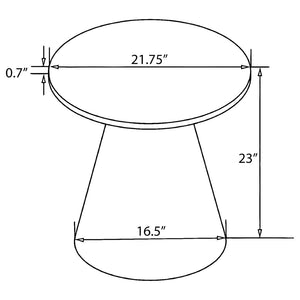 English Elm Landry Genuine Marble Top Round End Table with Gold Pedestal Base for Glam Interiors B062S01410