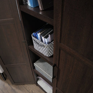 English Elm Storage Cabinet - Versatile Slim Design With Brown Finish For Organized Home & Office Spaces B356P367770-GIGA