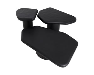 Sunpan DETTI Coffee Table - Large Matte Black Concrete, Sculptural Design for Modern Indoor & Outdoor Spaces 112619