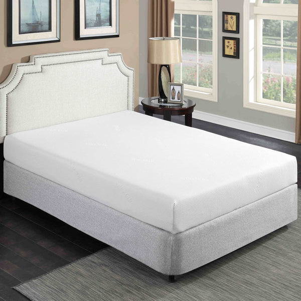 English Elm Plush 8" Gel Memory Foam Mattress King - 2" Cooling Gel, 6" Support Foam, Aloe-Infused Jacquard Cover White 78 L x 14 W x 14 H B011P199706
