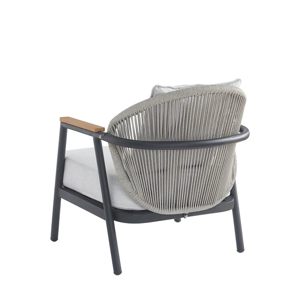 English Elm Christopher Knight Home® - Orla Outdoor Patio Rope Club Chair - Gray Frame & Cushion For Stylish Comfort And Durability N775P224519G