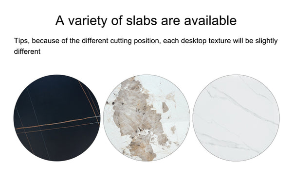 English Elm Table 5-Piece Dining Set: Contemporary Round Sintered Stone Top With 4 Stylish Black Chairs & Legs W2920S00017-GIGA