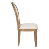 OSP Home Furnishings Lillian Oval Back Chair Linen