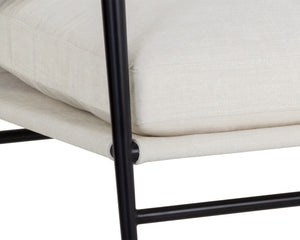 Sunpan Meadow Armchair - Stylish Comfort with 100% Polyester Fabric and Sturdy Iron Frame for Your Home Heather Ivory Tweed