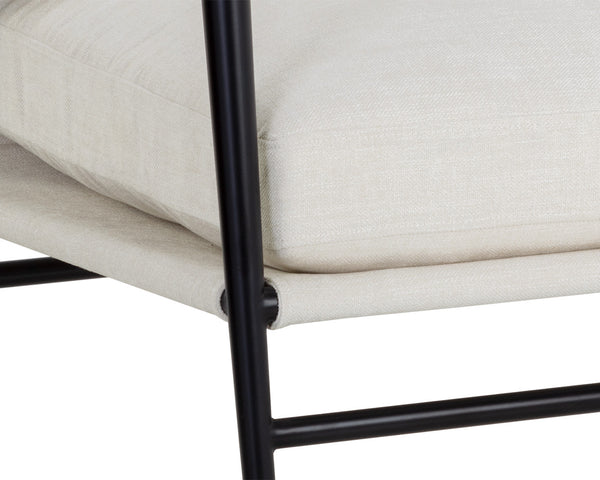 Sunpan Meadow Armchair - Stylish Comfort with 100% Polyester Fabric and Sturdy Iron Frame for Your Home Heather Ivory Tweed