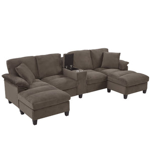 English Elm Swivel Barrel Accent Chair Chenille Tufted Round Club Seat for Living Room Lounge Brown N719S002180D