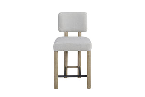 English Elm Upholstered Chair with English Knotty Oak Frame, Performance Fabric Seat & Back, Light Natural Finish Oak 42 L x 22 W x 16.5 H B2699P401373