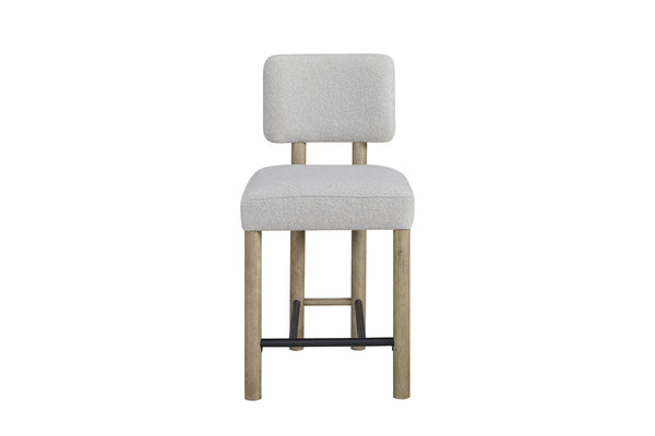 English Elm Upholstered Chair with English Knotty Oak Frame, Performance Fabric Seat & Back, Light Natural Finish Oak 42 L x 22 W x 16.5 H B2699P401373