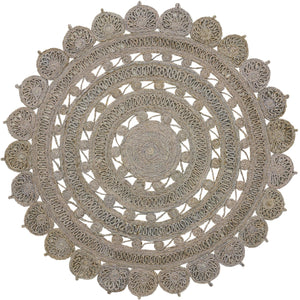 Unique Loom Braided Jute Punita Hand Braided Novelty Rug Gray,  5' 1" x 5' 1"