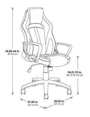OSP Home Furnishings Influx Gaming Chair Red