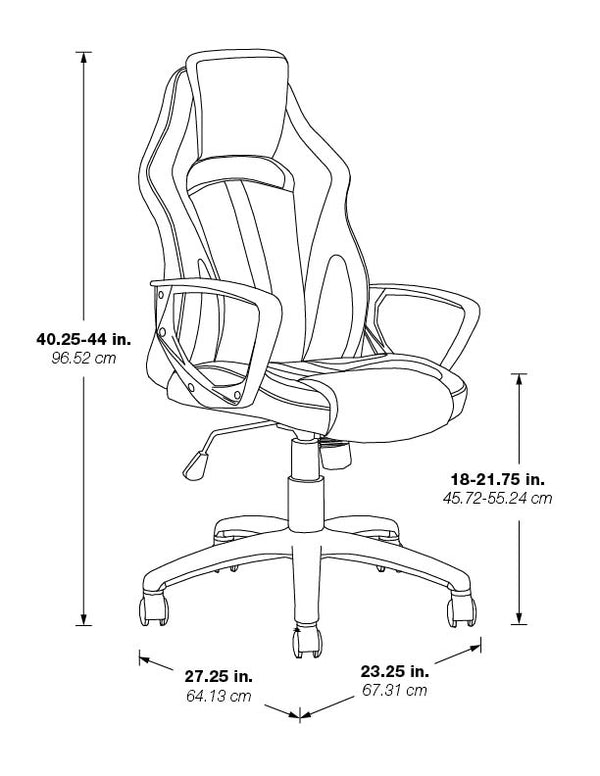 OSP Home Furnishings Influx Gaming Chair Red