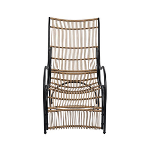 English Elm Christopher Knight Home® - 3 Piece Wicker Patio Set with Cloud-Like Cushions, Acacia Top Table, Rust-Resistant Steel Frame Beige,Black+Natural N780P209442N