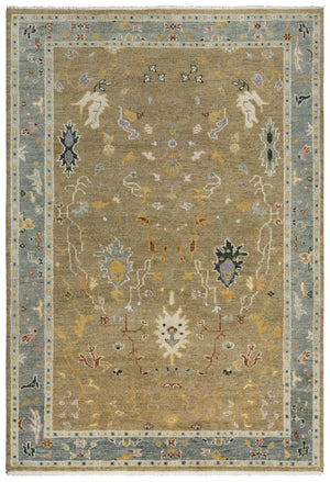 Alora Decor Muse Toast Floral Rug Hand-Knotted 100% Hand-Spun Wool — Transitional Warmth, Soft Dense Pile 8' x 10' 019019105T3330810