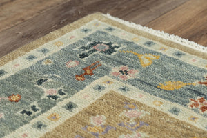 Alora Decor Muse Toast Floral Rug Hand-Knotted 100% Hand-Spun Wool — Transitional Warmth, Soft Dense Pile 8' x 10' 019019105T3330810
