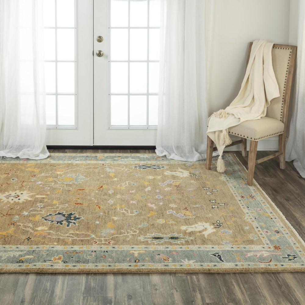 Alora Decor Muse Toast Floral Rug Hand-Knotted 100% Hand-Spun Wool — Transitional Warmth, Soft Dense Pile 8' x 10' 019019105T3330810