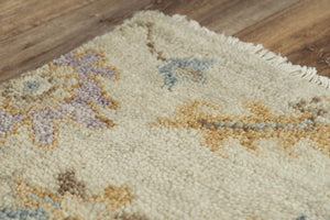 Alora Decor Muse Hand-Knotted Beige Runner Rug With Persian Motifs, Hand-Spun Wool, Durable Textured Elegance 2'6" x 8' 01901910600042608