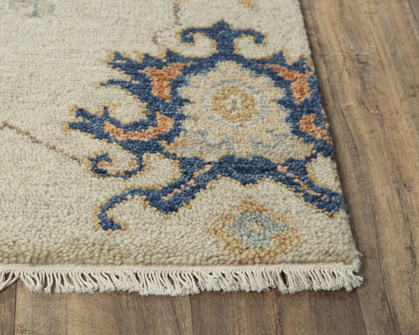 Alora Decor Muse Hand-Knotted Beige Runner Rug With Persian Motifs, Hand-Spun Wool, Durable Textured Elegance 2'6" x 8' 01901910600042608