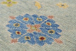 Alora Decor Muse Sea Green Floral Rug Hand-Knotted 100% Hand-Spun Wool Transitional Elegance For Entryways 9' x 12' 01901910833040912