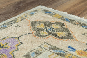 Alora Decor Muse Hand-Knotted Gray Wool Rug With Layered Floral Medallions, Artisanal Texture And Durable Charm 6' x 9' 01901911033370609