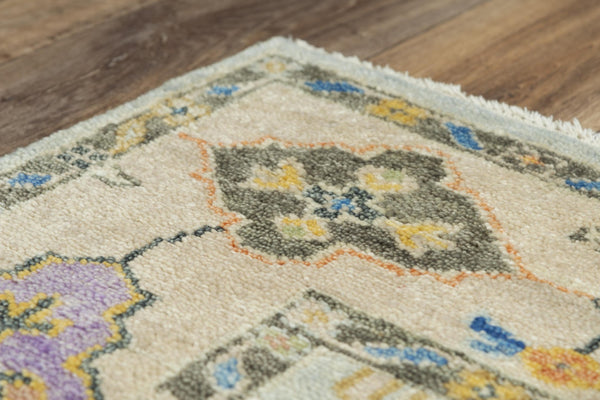 Alora Decor Muse Hand-Knotted Gray Wool Rug With Layered Floral Medallions, Artisanal Texture And Durable Charm 6' x 9' 01901911033370609