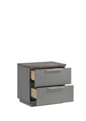 English Elm Elara King 5-Piece Bedroom Set – Luxe Two-Tone High-Gloss Finish, Led Lighting & Spacious Storage Solutions B009S01569