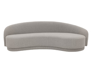 Sunpan Kendra Sofa - Contemporary Curved Design with Warm Undertones for a Bold, Stylish Living Space Altro Cappuccino