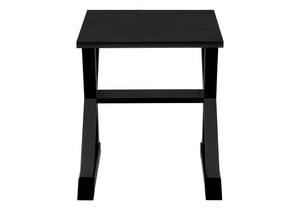 English Elm Accent 2-Tier Narrow End Table with Drawer and Shelf, Transitional Veneer Top, Solid Wood Legs for Compact Spaces Black 27 L x 25 W x 9 H B2710P219490