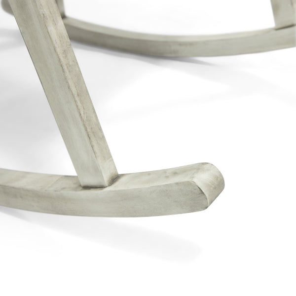 English Elm Christopher Knight Home® - CASA Acacia Rocking Chair with Water-Resistant Cushions, Rustic Outdoor Comfort & Smooth Rocking Motion Grey 46.5 L x 29.5 W x 9 H 64272.00LDGRY