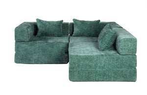 English Elm Compression Sofa - Versatile Chenille Convertible Floor Bed, No Assembly, Perfect For Small Spaces! W3723S00017
