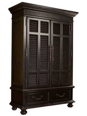 Lexington Tommy Bahama Home Trafalgar Armoire: Exquisite British Colonial Design With Distressed Tamarind Finish And Storage Solutions Tamarind  619-311c