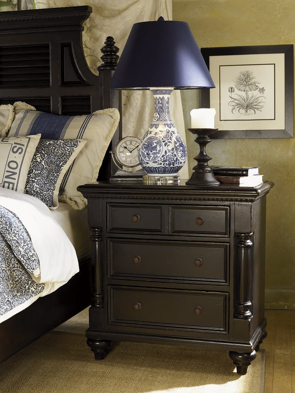 Lexington Tommy Bahama Home Stony Point Nightstand - Elegant British Colonial Design With Three Drawers For Stylish Storage Tamarind  619-624