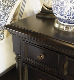 Lexington Tommy Bahama Home Stony Point Nightstand - Elegant British Colonial Design With Three Drawers For Stylish Storage Tamarind  619-624