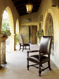 Lexington Tommy Bahama Home Edwards Dining Chair - Exquisite British Colonial Design With Rich Antique Leather And Unique Accents Tamarind  619-885-01