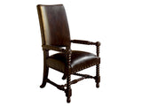 Lexington Tommy Bahama Home Edwards Dining Chair - Exquisite British Colonial Design With Rich Antique Leather And Unique Accents Tamarind  619-885-01