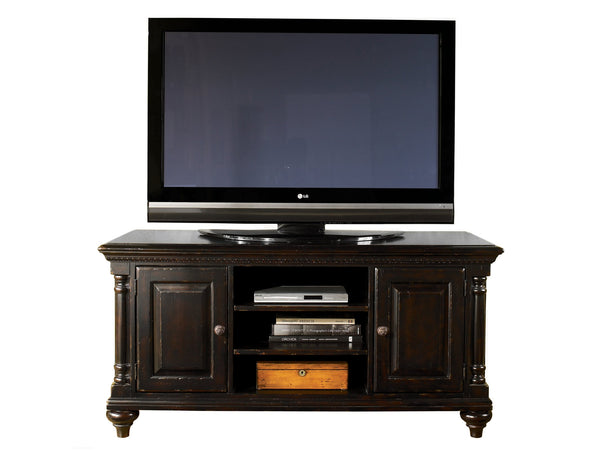 Lexington Tommy Bahama Home Huntington Media Console - Elegant British Colonial Design With Rich Tamarind Finish & Glass Doors Tamarind  619-907