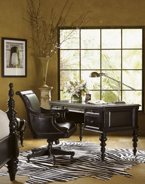 Lexington Tommy Bahama Home Admiralty Executive Desk - Embrace Classic British Colonial Style With Rich Tamarind Finish & Elegance Tamarind  619-938-01