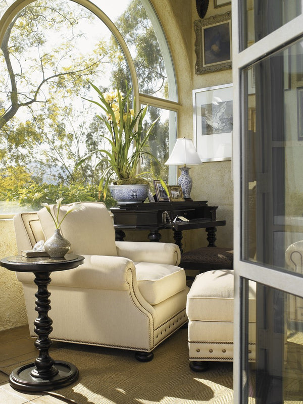 Lexington Tommy Bahama Home Pitcairn Accent Table - Discover Timeless British Colonial Style With Rich Tamarind Finish And Stone Top Tamarind  619-940