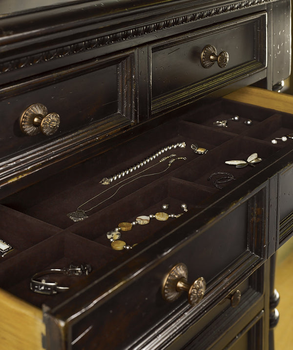 Lexington Tommy Bahama Home Stony Point Chest - Classic British Colonial Design With Rich Tamarind Finish And Hidden Jewelry Tray Tamarind  619-307