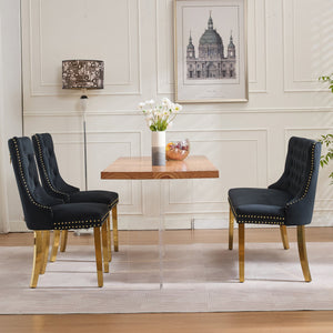 English Elm Velvet Mid-Century Double Dining Loveseat Bench with Hand-Tufted Buttons, Wingback Comfort, Luxe Seating W1143P362523 W1143P362523