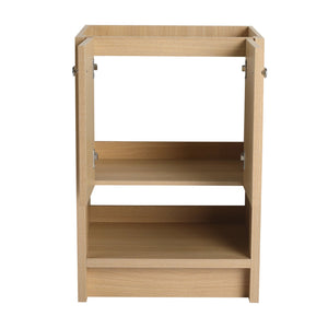 English Elm 24" Modern Freestanding Bathroom Vanity Oak Plywood with Soft-Closing Doors & Open Shelf Storage W1972P268402