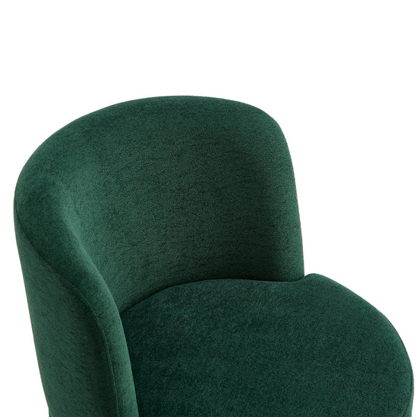 English Elm 360°swivel Chenille Barrel Chair Mid-century Round Seat for Living Room or Bedroom N763P331762F