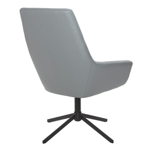 OSP Home Furnishings Modern Scoop Office Chair Faux Leather Padded Swivel Seat for Home or Conference Room FL80228B-U42