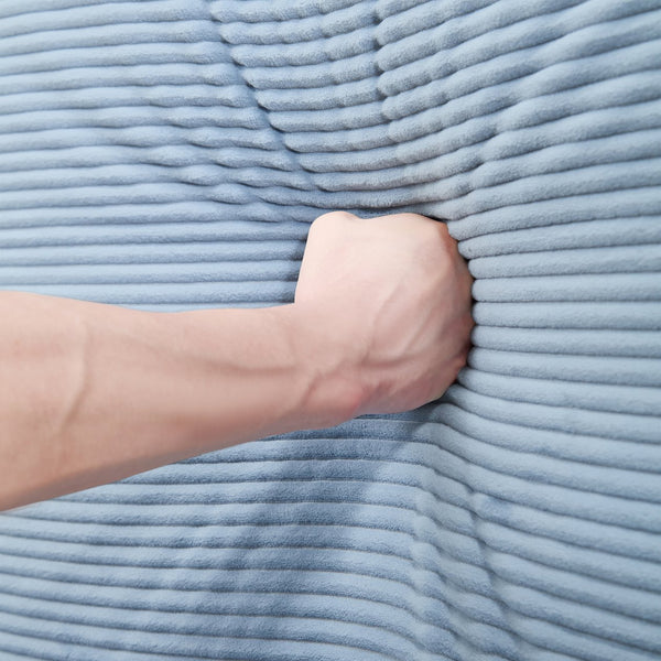 English Elm 130" Oversized Modular L-Shape Sectional Couch - Soft Corduroy, Ergonomic Design, Ottoman & 9 Pillows W714S01351