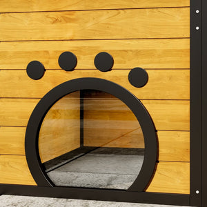 English Elm Go Four Tier Outdoor Cat Enclosure Pine Wood Window Attached Weatherproof Catio N704G201614A