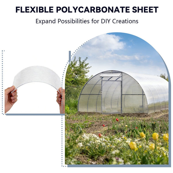 English Elm 10 Pack Twin Wall Polycarbonate Greenhouse Panels Uv Blocking Insulated Roofing Sheets W3213P460535
