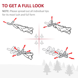 English Elm Homcom 7' Slim Pencil Christmas Tree With 499 Realistic Branch Tips, Easy Assembly & Safe Design W2225P249632