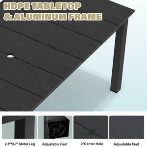 English Elm A Versatile Outdoor Dining Table – Perfect For Patios, Balconies, And Garden Lounges, Low Maintenance! T3898P371372