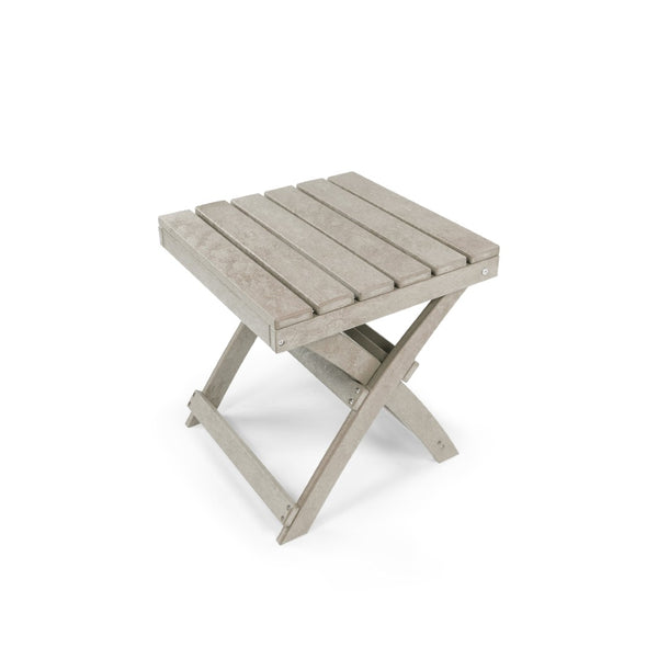 English Elm Seaview Recycled Hdpe Outdoor Folding Side Table Uv Resistant Patio Deck Use Sand B2745P409727